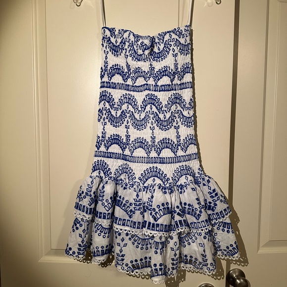 Commense Flirty Blue and White Strapless Mini Dress NWOT - Picture 8 of 8